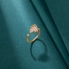 Xuping joyería moda personalidad cocotero anillo plateado oro 18K fábrica directa anillo mujeres A01-R13 details Picture